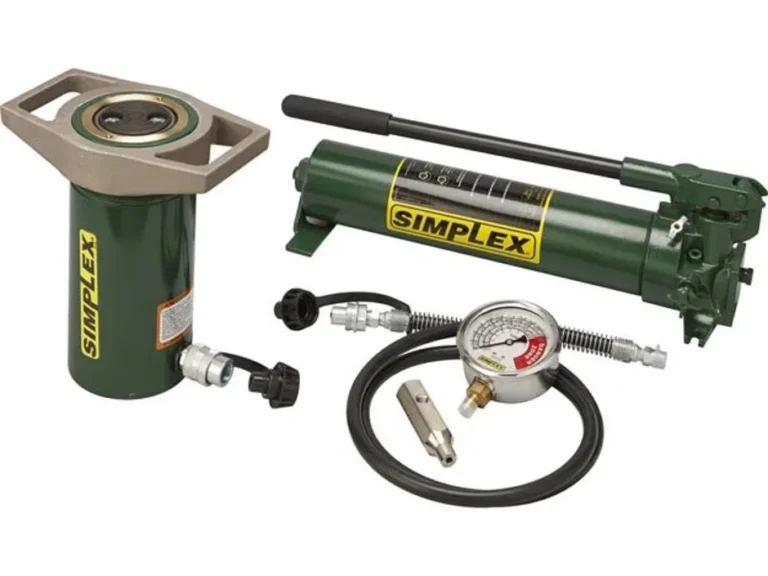 in hawaii ST556A, 55 Ton, 6.19 in Stroke, General Purpose Hydraulic Cylinder and Steel Hand Pump Set